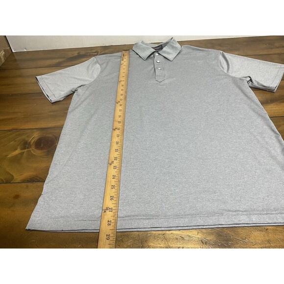 Rafter C Shirt Mens Size Medium Solid Grey Performance Golf Polo - Picture 6 of 8